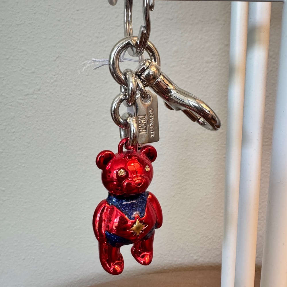 COACH x Marvel Bear Keychain - Captain Marvel